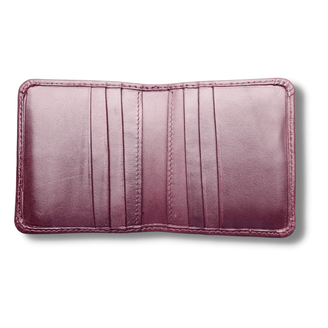 Bifold Card Holder Wallet – Deep Cherry