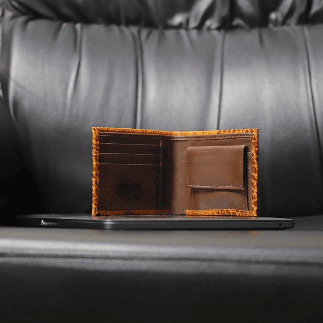 Classic Wallet – Croc Tan (Premium Collection)