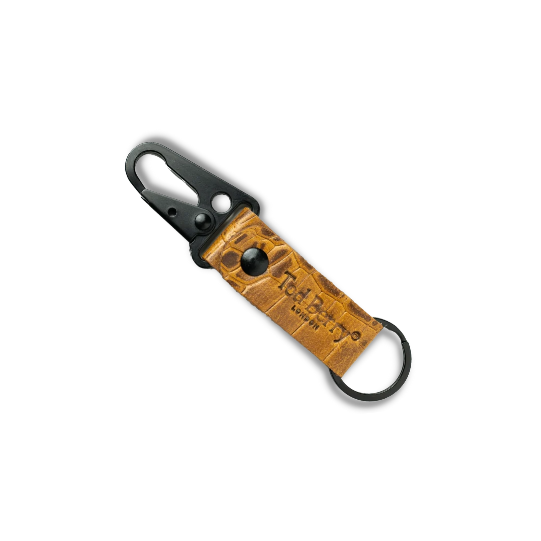 Camper Clip Keychain – Croc Finished Leather