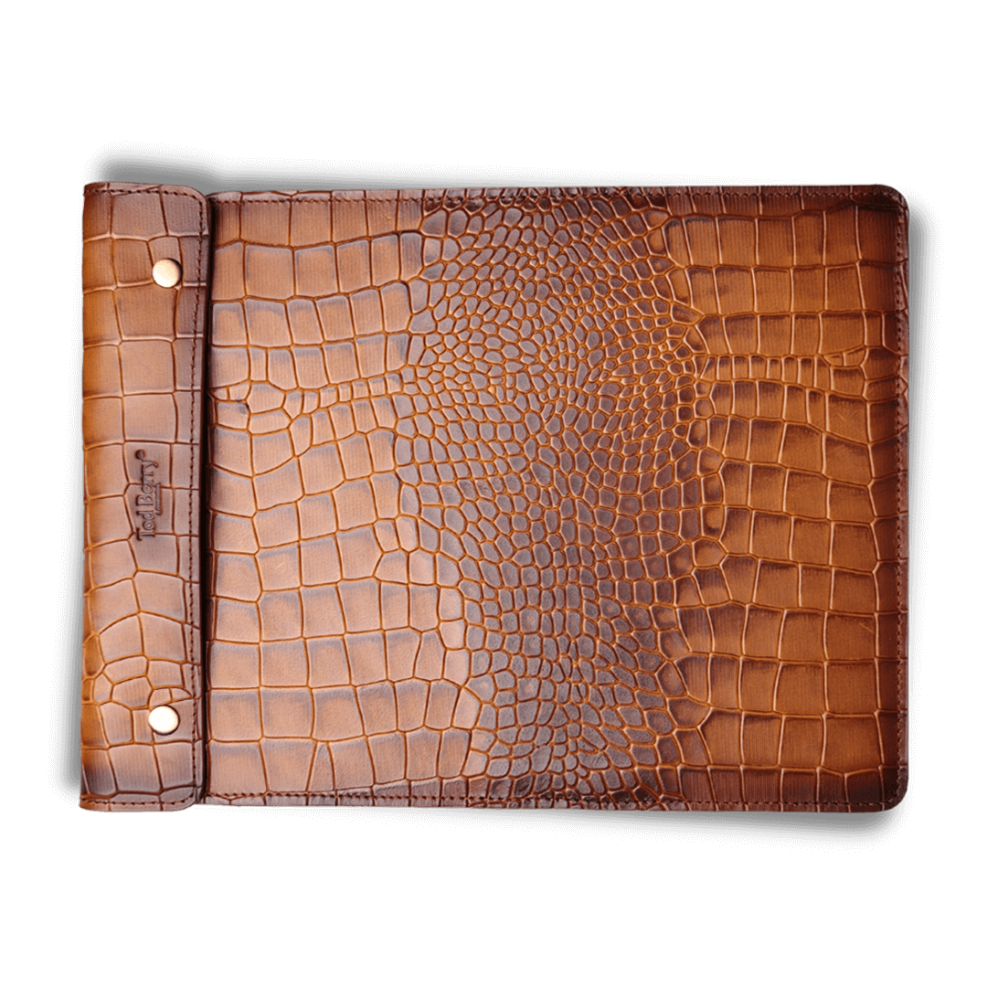 13″ Laptop Sleeve – Tan Croc (Premium Collection)